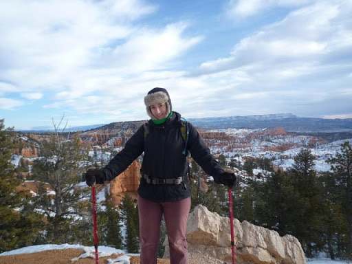 Molly Bloom - At the start of a hike into Peek-A-Boo canyon in Bryce Canyon National Park - It was freezing that morning and I was wearing a bazillion layers.