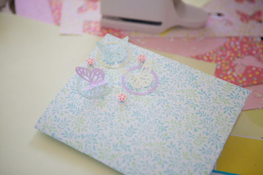 Here's a closer look. By folding the monarch butterfly punch, you can create a 3-dimensional look.