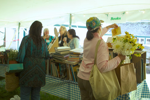 The Book Table, provides a varied display of herbal and gardening books, cookbooks and magazines.