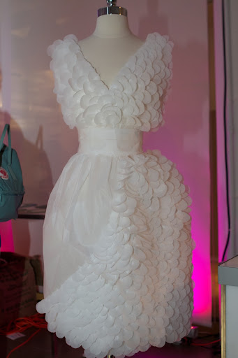 A better look at the paper dress