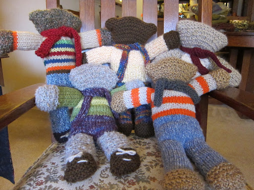 Sarah Erwin - Mom Marilyn Erwin’s collection of bears she knit for The Mother Bear Project - They are awaiting faces. (http://www.motherbearproject.org)