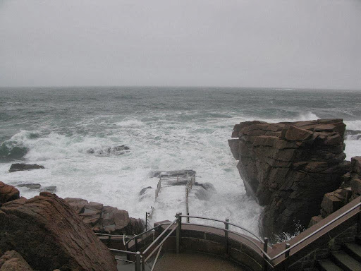 The famous Thunder Hole - When the tide is right, there is big splash action, but the tide was too high for that to happen.