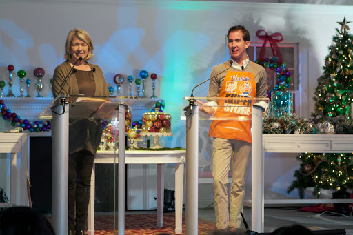 Kevin and I started the demonstration with a slideshow of inspirational holiday shots from past holiday Martha Stewart Living issues and the current December issue of Martha Stewart Living.
