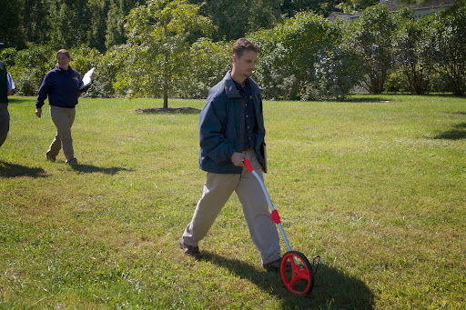 If a lawn service is to be included in their estimates, the lawn needs to be measured for pricing purposes.