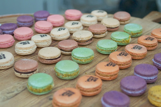 There were delicious macarons, courtsey of Cafe Macaron in Manhattan. Flavors included passion fruit and dark chocolate. http://macaroncafe.com/