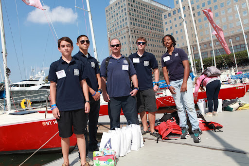 This is a group of students from the Harbor School preparing to race in the second annual Harbor School Regatta. All photos credit: Lori Hawkins.