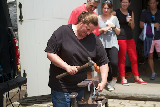 For those who were interested, farrier, Linda Friedman, was also there demonstrating how to shoe a horse.