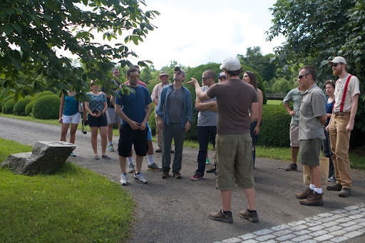 Ryan explained the importance of covering the boxwood with burlap for winter protection, a process that takes about two months to complete, since I have planted so many boxwood hedges around the farm.