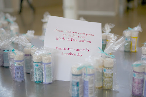 Employees were encouraged to take a goodie bag of Martha Stewart Craft paint home to continue their crafting.