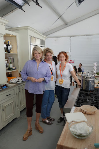 Here I am with Lucinda Scala Quinn and Sarah Carey at the Grand Tasting for our Culinary Demonstration.