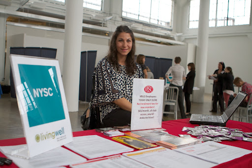 Danielle Waters is a corporate sales rep at New York Sports Club. She had lots of visitors and signed up quite a few people to NYSC's excellent Passport membership. http://www.mysportsclubs.com