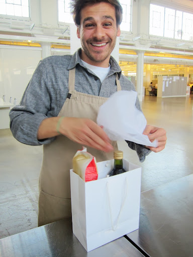 This is Thomas Joseph, Director of Food Development. He was excited that we were sharing our MarthaPantry products with the rest of the team. I worked very closely with Thomas on developing this line.
