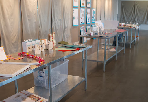 We set up instructional demo areas so that our crafters could show guests how to use our new products.