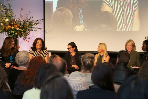 Sitting on the panel: Rachel Schechtman - Founder of STORY, Fern Mallis - Creator of New York Fashion Week and former Director of the CFDA, Bobbi Brown - Founder and CCO of Bobbi Brown Cosmetics, Tracy Anderson - Author and Fitness Entrepreneur, and Richelle Parham - Vice President and CMO of eBay North America.
