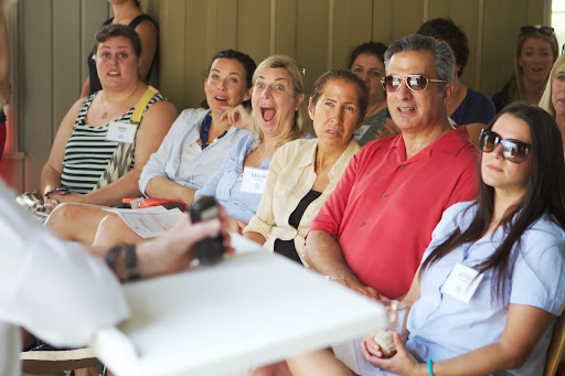 A humorous moment - Dorie Herman, Kerry Tucker, Raylene Salthouse, Laura Petasnick, Joe Lagani, and Jessica Hollander