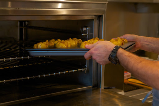 And then baked in a hot oven.