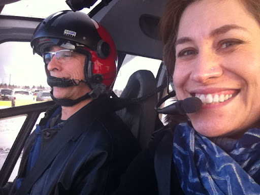 Once Martha and Daisy got off the helicopter to take a tour of the refinery, I returned to town with Paul to get ready for the craft.