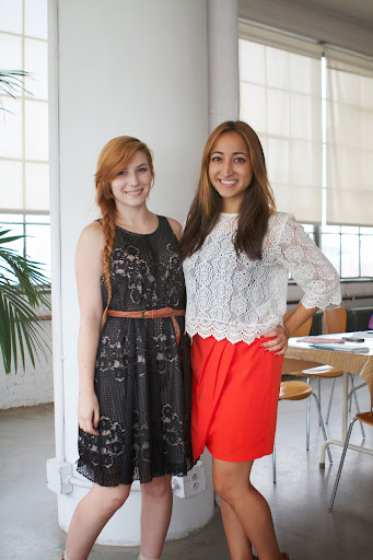 Katie Gast and Jesi Diab - Katy, an Arts & Design major at Savannah College, is with our Style department. She aspires to be a film costume designer. Jesi, who attends SFSU, interns in the Weddings department and would like to be an style director.