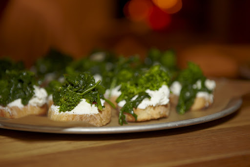 A toast of broccoli rabe and ricotta