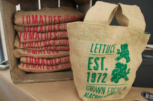 They are lined with waterproof material on the inside - perfect for taking home produce from the farmer's market!