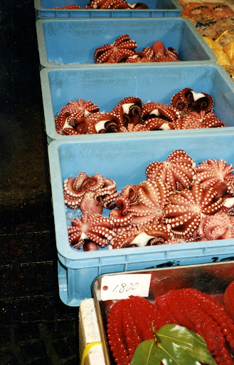 The inner market is a feast for the eyes. It's where most of the wholesale business and the famous tuna auctions take place. This vendor sold nothing but octopus.