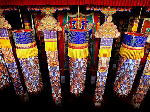 The face of a temple in Tibet