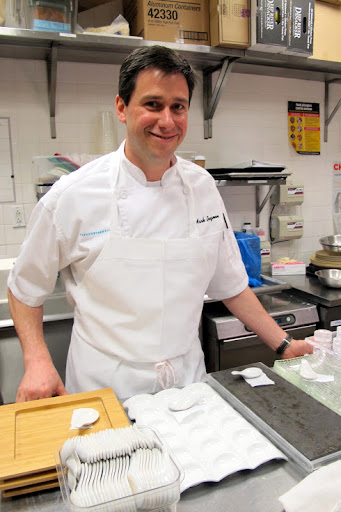 Chef Mark Gagnon prepping spoons for the Kashmiri beet salad