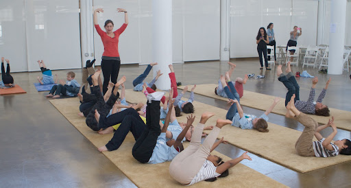 The kids started to unwind further with this simple inversion pose - they liked that it looks like a beetle on it's back.