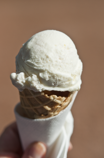 The daffodil ice cream was as delicious as it was unusual.