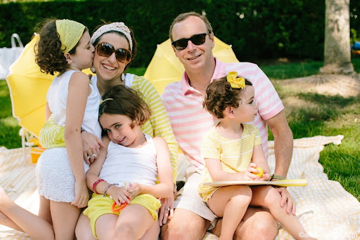 A great shot of the whole family - Darcy, Andy, and their three beautiful daughters, Daisy, Ella, and Pippa!
