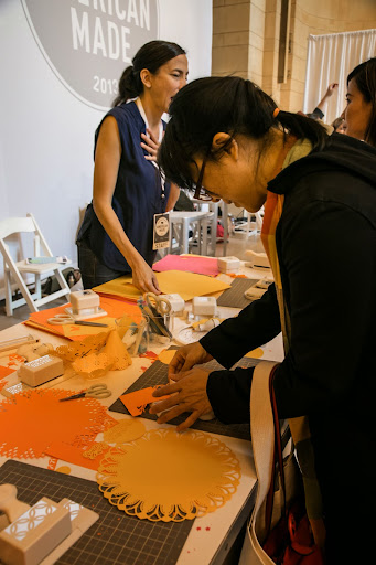 We had many great crafting stations set up, using some of our favorite Martha Stewart Crafts tools. Jodi Levine was on hand to show visitors how to use our Punch Around the Page punches.