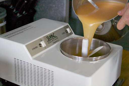 Pierre mixed the purée with water and sugar and when the liquid was quite chilled, it was placed in an ice-cream maker.