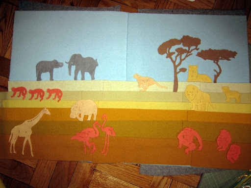Experimenting with Africa's layout - I realized that these animals would need water in this desert!