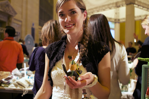 Crystal Sloane of Vintage by Crystal, handcrafts one of a kind whimsical figures and decorations. http://www.vintagebycrystal.com