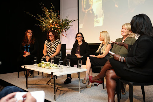 The panel - Rachel Shechtman - Founder of STORY, Fern Mallis - Creator of New York Fashion Week and former Director of the CFDA, Bobbi Brown - Founder and CCO of Bobbi Brown Cosmetics, and Tracey Anderson - Author and Fitness Entrepreneur
