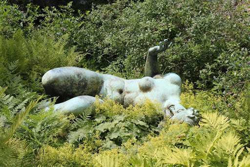 One of my favorite sculptures on the grounds is this one by Aristide Maillol, called La Riviere. It rests in a bed of moss and ferns.