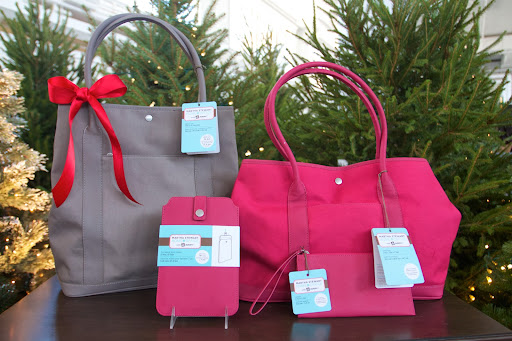 Our line of totes and cases are perfect gifts for people on the go! The bags have lots of pockets and zippers to keep you organized.