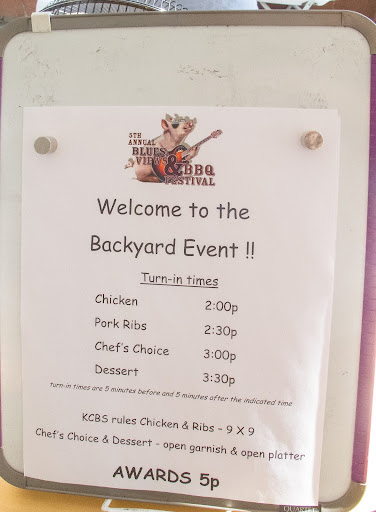 The Psycho Grillers team must submit to all four categories to be eligible for the Grand Champion. Categories are spaced 30 minutes apart to allow time to prepare the boxes for each category.