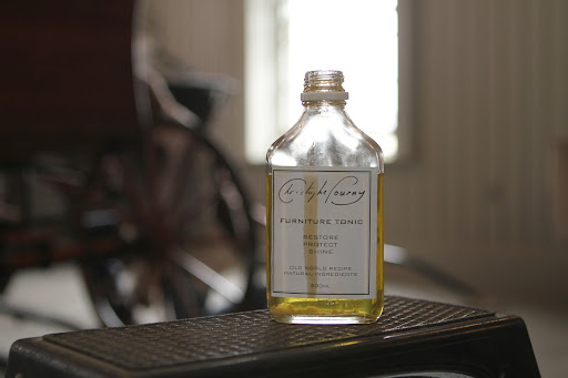Laura likes to use this furniture tonic by Christophe Pourny because it's made from natural, non-toxic ingredients that nurture wood as it restores luster. http://www.christophepourny.com/store/furniturecare.html