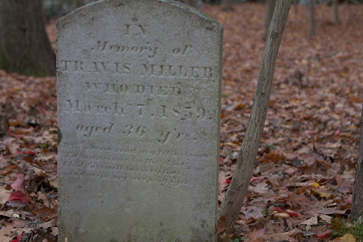 Travis Miller passed in 1859 at the young ate of 36.