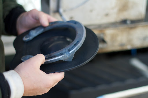 Fitting for a snoball pad, which are designed to prevent snow from balling up in the hoof.