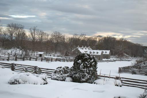 A great shot of the stable - The small building in the foreground is the donkey run in.