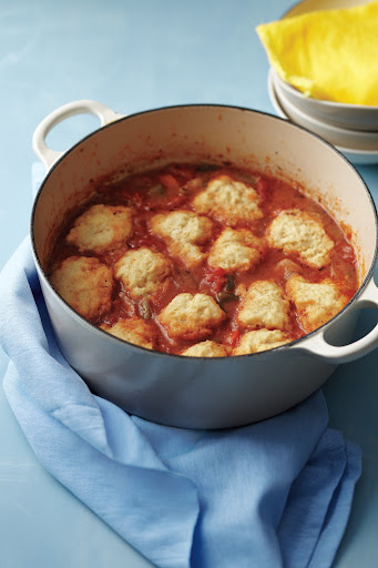 Chicken with Cornmeal Dumplings - Beer flavors this robust chicken and vegetable stew. Pilsner, with its pronounced taste of hops, works best.