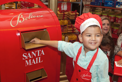 For every letter that goes in the Believe mailboxes at Macy's stores, Macy's donates $1 to Make-A-Wish.