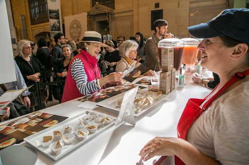 There were savory samples of Whitney's Castleton Crackers and Vermont Farmstead Cheese. http://www.castletoncrackers.com/products.html