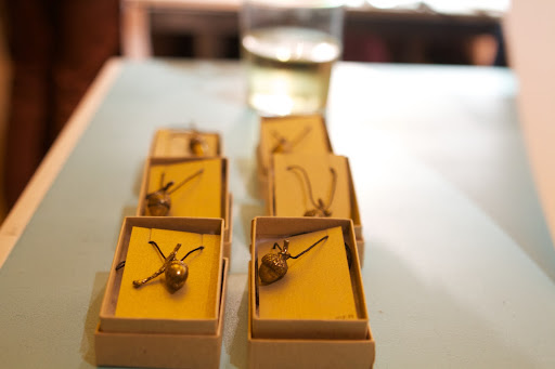 Acorn pendants by MSLO's Hosanna Houser - http://www.hosannahouser.bigcartel.com/