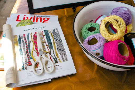 The craft was inspired by the Beauty & Style section in the July/August issue of Martha Stewart Living.