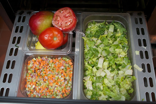 There are 6 salad choices on the menu.