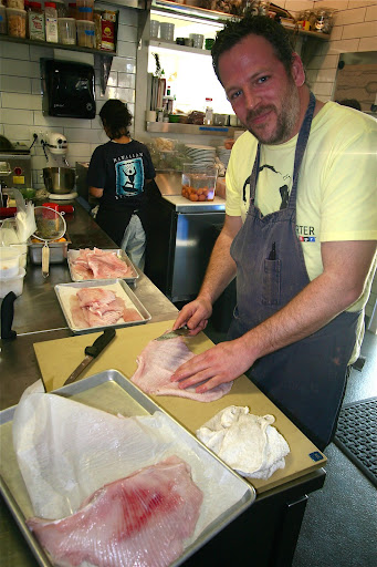 Owner and Chef Bill Taibe was found busy at work in his sun-lit kitchen, filleting that day's sustainable catch to prepare for that night's dinner menu.
