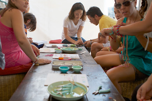 We loved Toyota’s rustic tables as they allowed people to craft comfortably in the tent throughout the day.